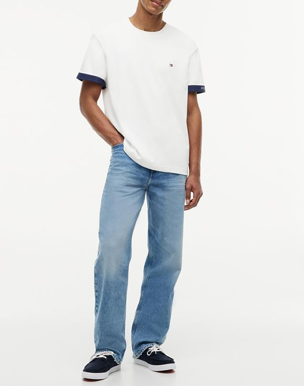 TOMMY HILFIGER SAIL MIX MEDIA CUFF REGULAR TEE