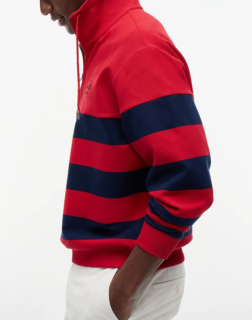 TOMMY HILFIGER NAUTICAL BLOCK STRIPE 1/4 ZIP
