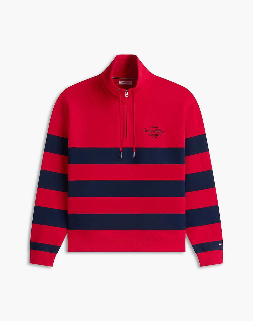 TOMMY HILFIGER NAUTICAL BLOCK STRIPE 1/4 ZIP