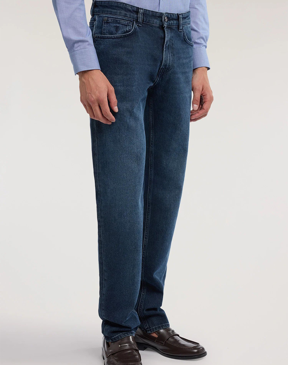 TRUSSARDI 5 POCKET 370 CLOSE - BLUE/BLACK DENIM SW