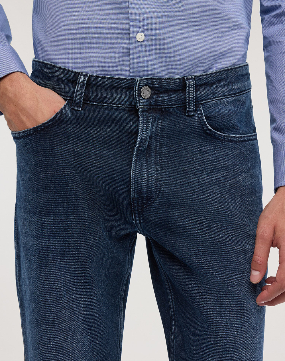 TRUSSARDI 5 POCKET 370 CLOSE - BLUE/BLACK DENIM SW