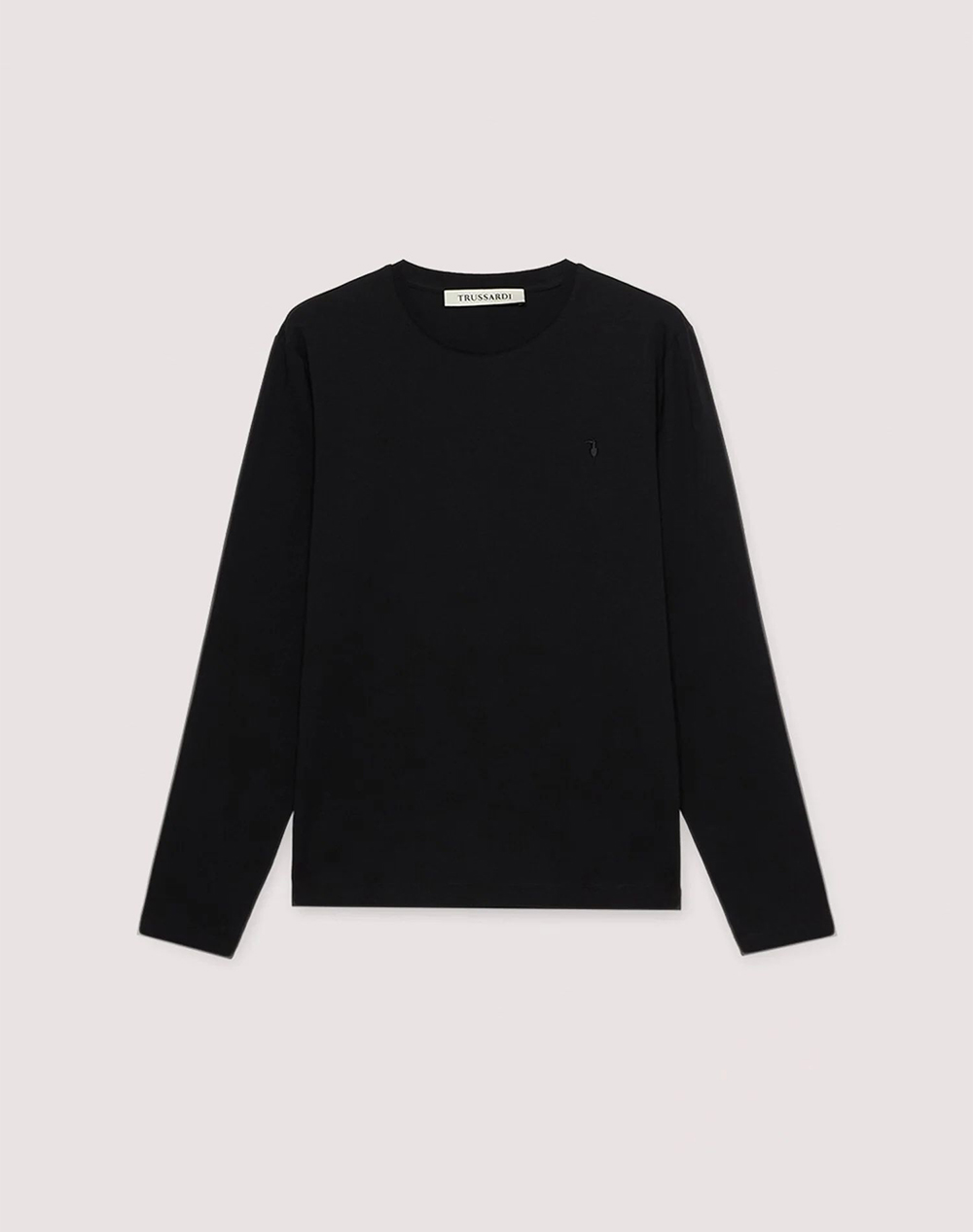 TRUSSARDI SLIM FIT LS T-SHIRT - ESSENTIAL LEVRIERO - STRETCH JERSEY
