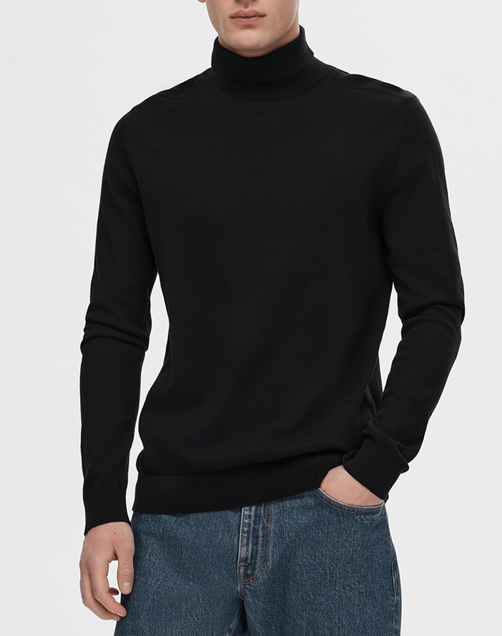 SELECTED SLMBERG ROLL NECK NOOS