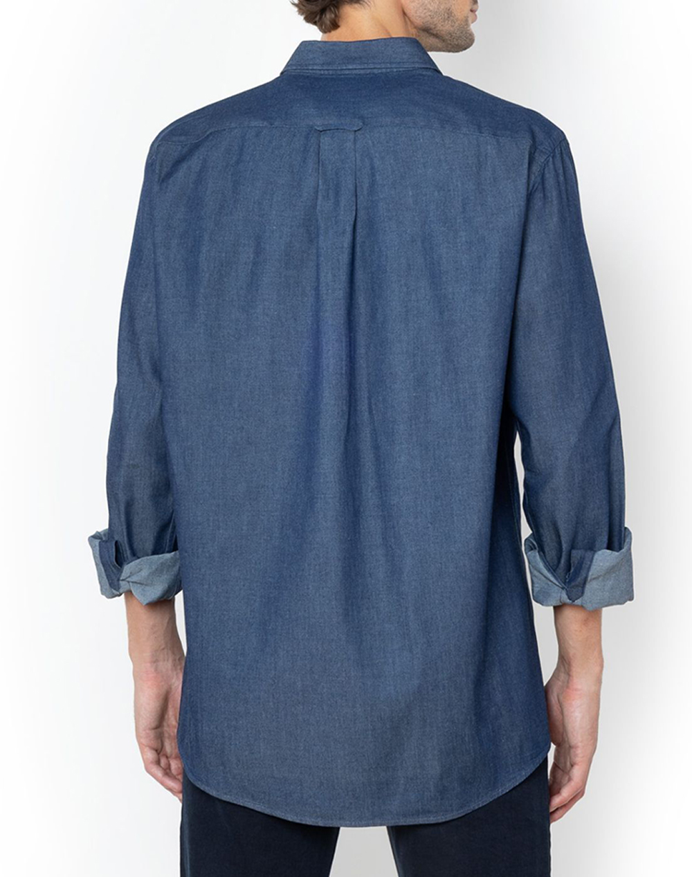 THE BOSTONIANS РИЗА DENIM REGULAR FIT Plain DENIM Button-down Regular Fit