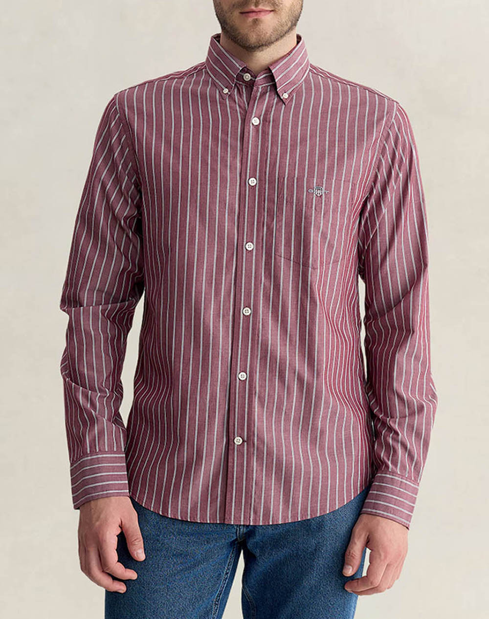 GANT РИЗА С ДЪЛГИ РЪКАВИ REG CLASSIC POPLIN STRIPE SHIRT