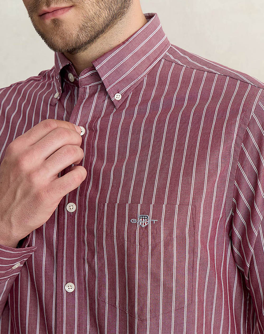 GANT РИЗА С ДЪЛГИ РЪКАВИ REG CLASSIC POPLIN STRIPE SHIRT
