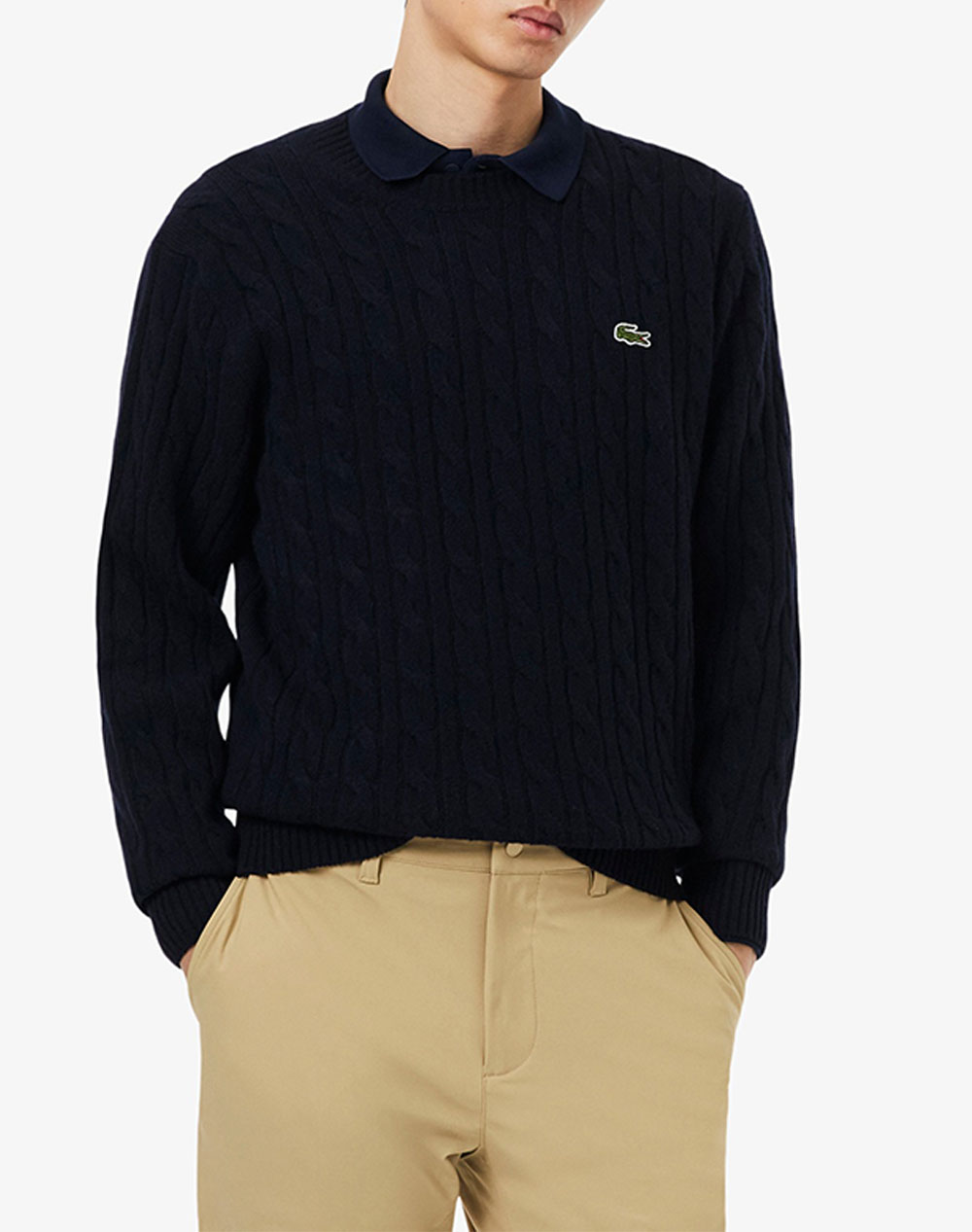 LACOSTE ПУЛОВЕР С ДЪЛЪГ РЪКАВ SWEATER