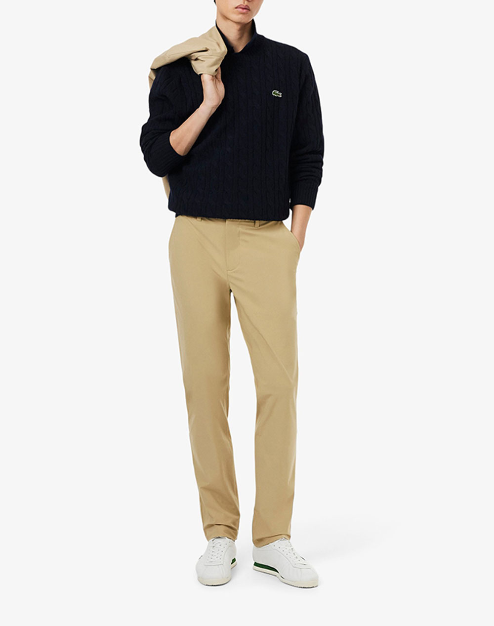 LACOSTE ПУЛОВЕР С ДЪЛЪГ РЪКАВ SWEATER