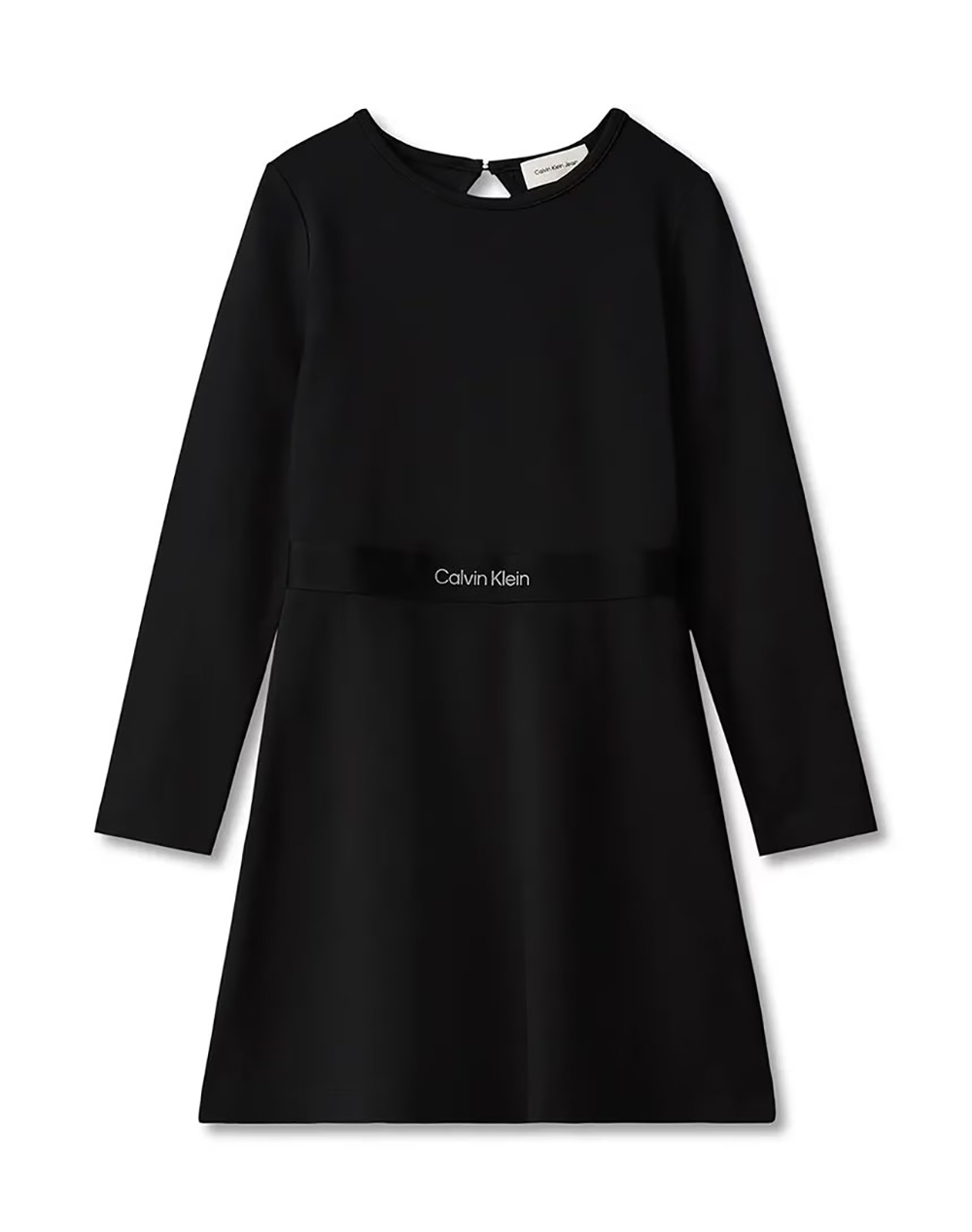 CALVIN KLEIN JEANS LOGO TAPE PUNTO LS DRESS