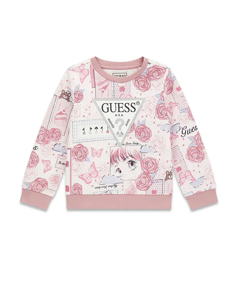 GUESS LS ACTIVE TOP СУИТШЪРТ ЗА ДЕЦА GIRL