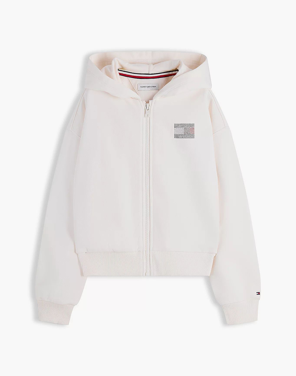 TOMMY HILFIGER TOMMY RHINESTONE ZIP THROUGH