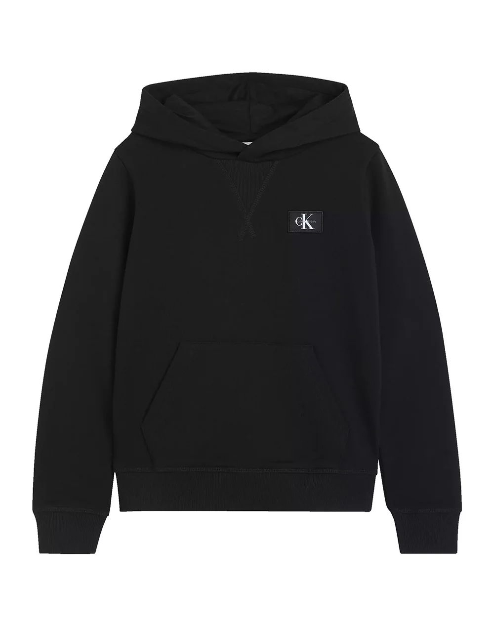 CALVIN KLEIN JEANS TERRY CK WOVEN LABEL HOODIE