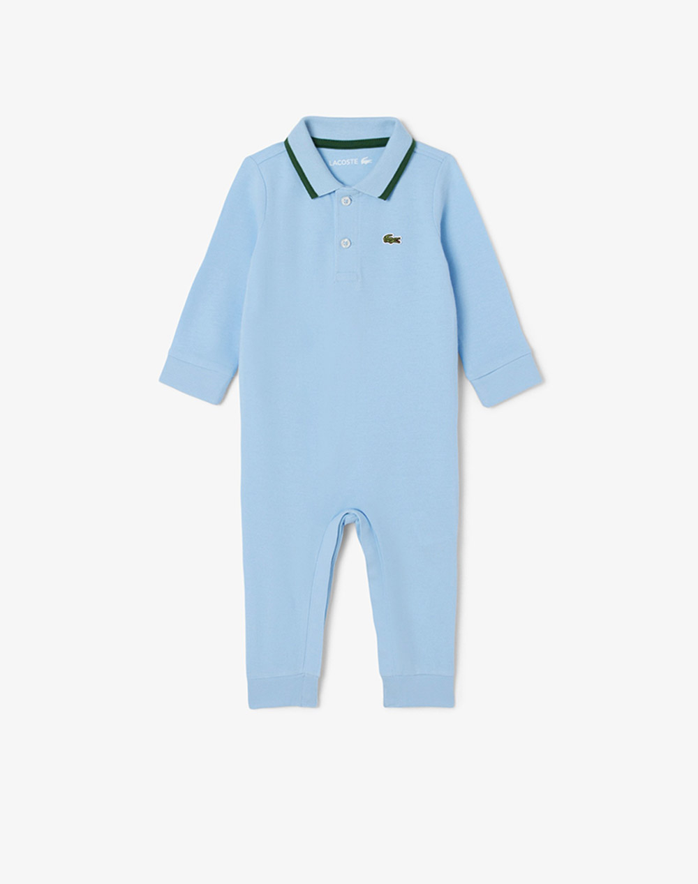 LACOSTE БЕБЕШКО БОДИ С ДЪЛГИ РЪКАВИ FOOTLESS PIQUE COVERALL