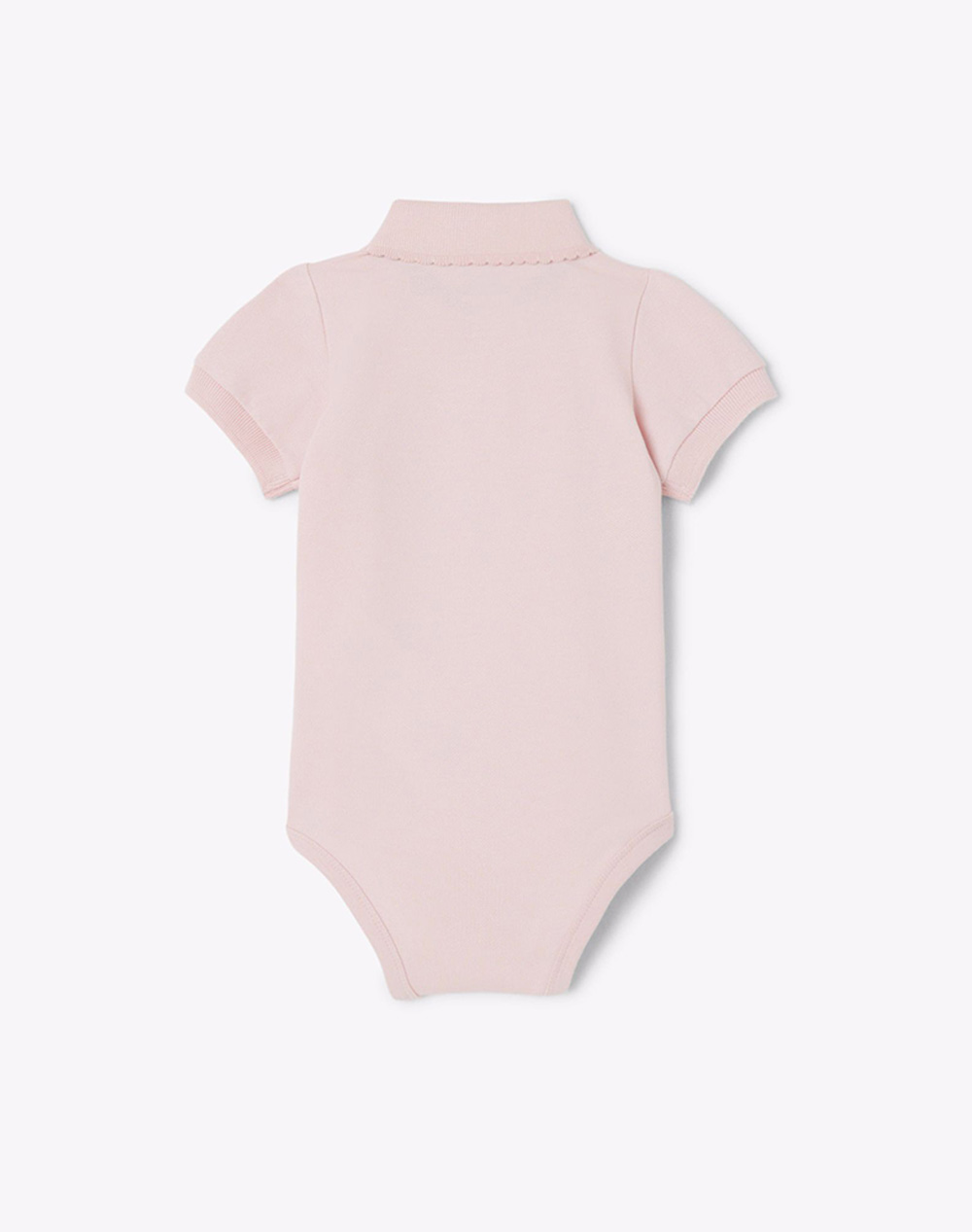 LACOSTE БЕБЕШКО ПОЛО БОДИ С КЪСИ РЪКАВИ SHIRRED SLEEVE PIQUE BODYSUIT