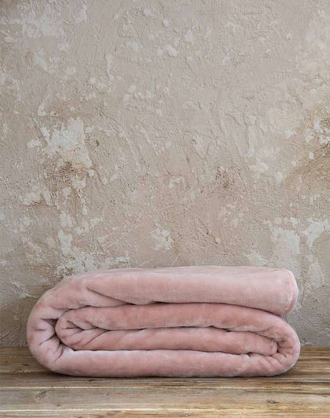 NIMA Одеяло Велурено Единично Coperta - Powder Pink (Размери: 160x220см)