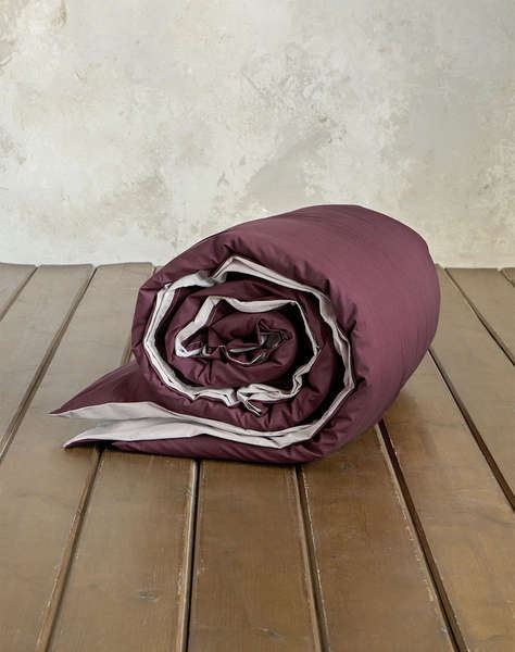 NIMA Плик за еденично легло Colors - Oat Beige / Deep Bordeaux (Размери: 160 x 240 см)