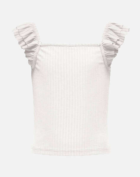 ONLY KOGNELLA S/L FRILL STRAP TOP JRS