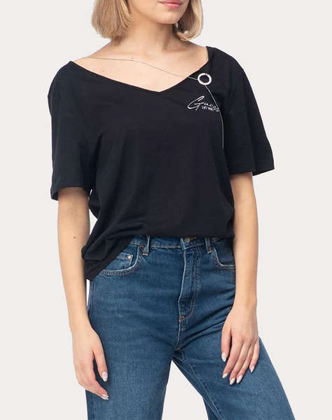 GUESS SS VN CHAIN RING TEE WOMEN''S BLOUSE