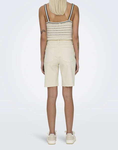 ONLY ONLEMILY HW LONG SHORTS RW ECRU NOOS