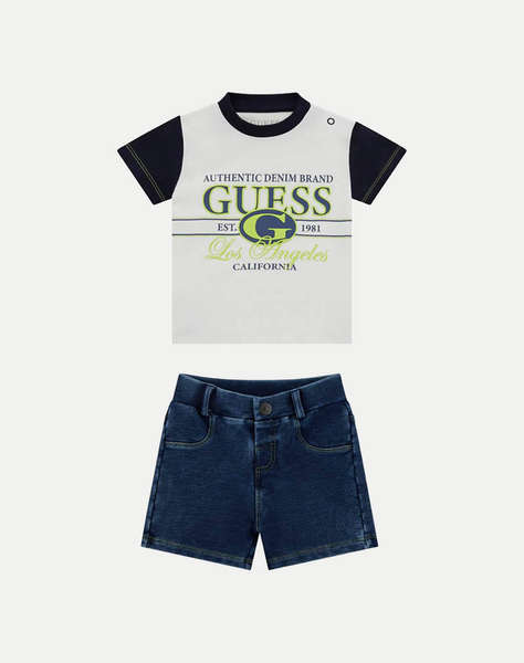 GUESS SET SS T-SHIRT+KNITDENIM SHORT ДЕТСКИ КОМПЛЕКТ BOY