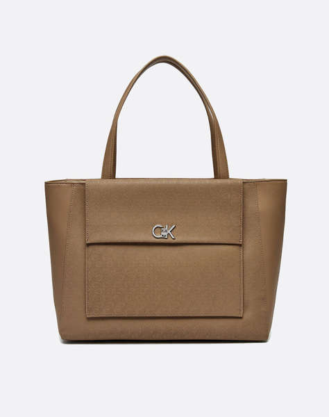 CALVIN KLEIN JEANS CK MEDIUM SHOPPER W/POCKET_MONO (Размери: 36 x 28 x 15см.)