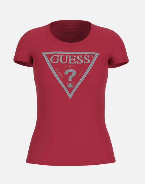 GUESS SS CN SHINY TRIANGLE TEE WOMEN''S T-SHIRT
