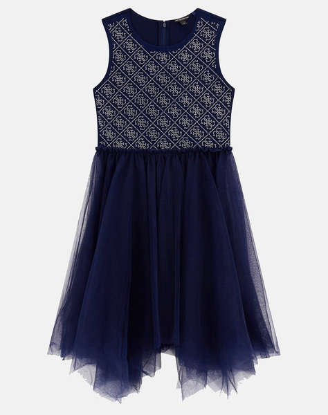 GUESS MIXED FABRIC SL DRESS_CEREMONY Детска рокля GIRL