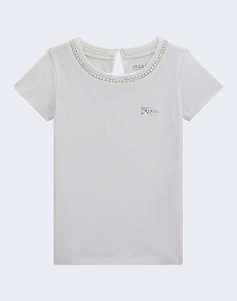 GUESS SS T-SHIRT W/PEARLS_CEREMONY ДЕТСКА ТЕНИСКА GIRL