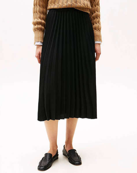 TOMMY HILFIGER FLUID PLEATED PULL ON MIDI SKIRT