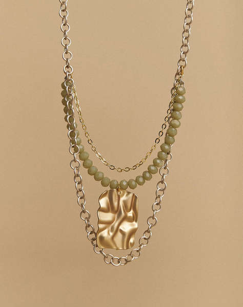 ATTRATTIVO METAL NECKLACE, SYNTHETIC