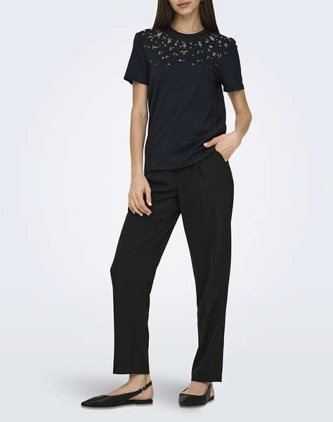 ONLY ONLPARKER S/S O-NECK BLING TOP BOX JRS