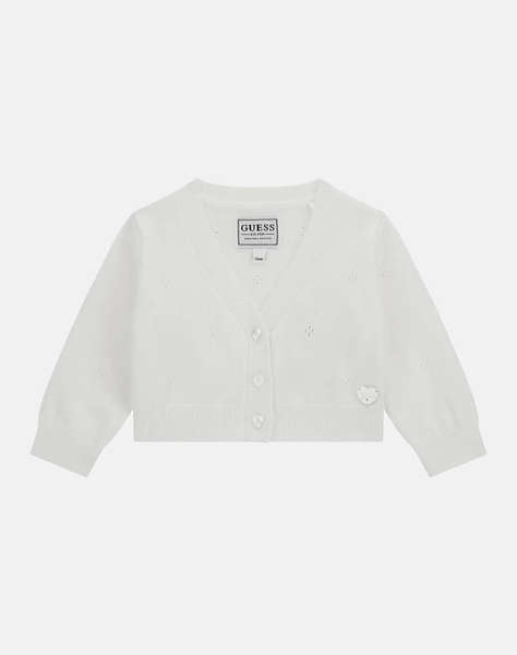 GUESS LS SWEATER CARDIGAN_CEREMONY Бебешка жилетка GIRL