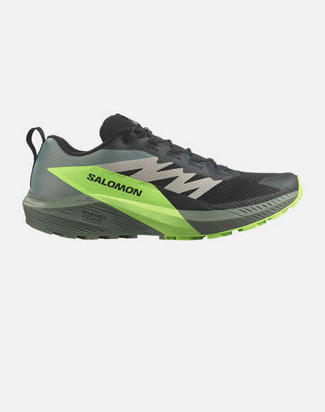 SALOMON TRAIL RUNNING - SENSE SENSE RIDE 5 BLACK / LAUREL WREATH / GREEN GECKO МЪЖКИ ОБУВКИ