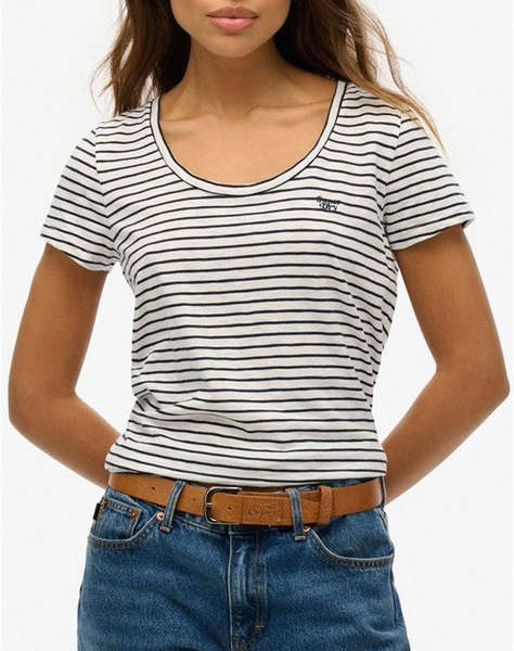 SUPERDRY D1 STUD SCOOP NECK TEE ДАМСКА ТЕНИСКА