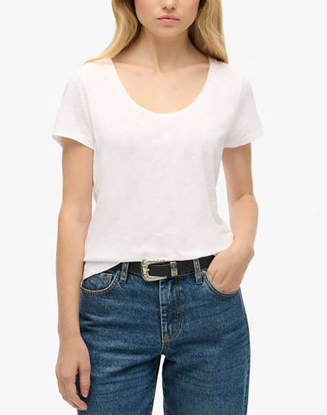 SUPERDRY D1 STUD SCOOP NECK TEE ДАМСКА ТЕНИСКА
