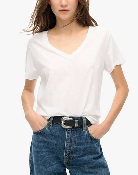 SUPERDRY D1 STUD STUDIOS SLUB EMB VEE TEE ДАМСКА ТЕНИСКА
