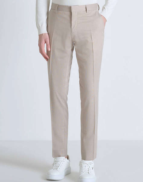 ANTONY MORATO MMTS00018FA650356 MIN OF 4 TROUSERS BONNIE SLIM FIT IN STRETCH VISCOSE BLEND FABRIC MICRO PATTERN МЪЖКИ ПАНТАЛОН