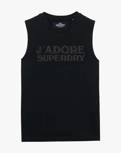 SUPERDRY D2 SDSW SPORT LUXE FITTED TANK WOMEN''S BLOUSE