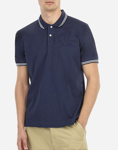 LA MARTINA BLOUSE POLO ΚΜ MAN POLO SEMI PIQUET STRETCH