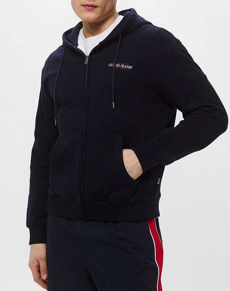 GUESS JEANS GJ ZIP HOOD REG AM TRAD SWEAT MEN''S SWEATSHIRT