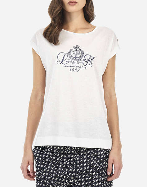 LA MARTINA BLOUSE T-SHIRT ΚΜ WOMAN T-SHIRT S/S 40/1 COTTON