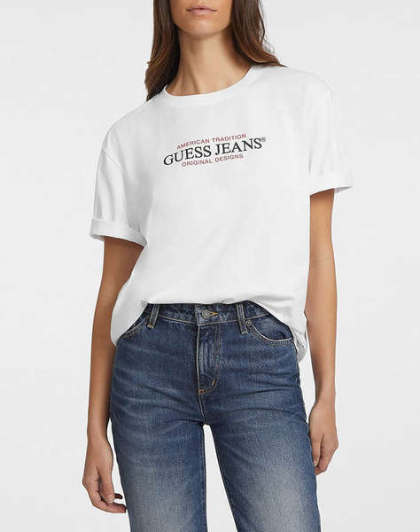 GUESS JEANS GJ SS CN OS AMERICAN TR TEE ДАМСКА БЛУЗА