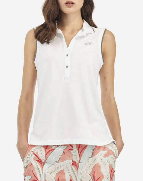 LA MARTINA ТЕНИСКА POLOXM WOMAN SLEEVELESS POLO PIQUET S