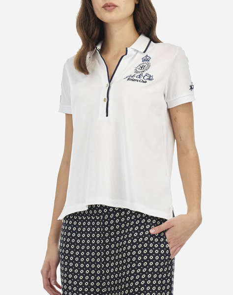LA MARTINA ТЕНИСКА POLO KM WOMAN POLO S/S PIQUET STRETCH