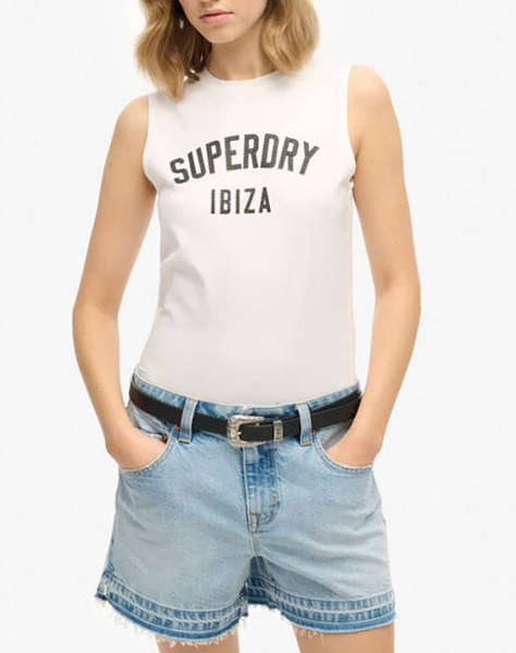 SUPERDRY D2 SDSW SPORT LUXE FITTED TANK WOMEN''S BLOUSE