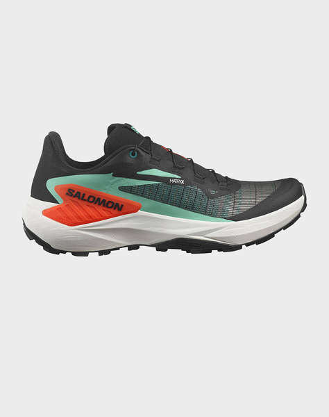 SALOMON TRAIL RUNNING - GENESIS GENESIS BLACK / ELECTRIC GREEN / CHERRY TOMATO MEN''S SHOE