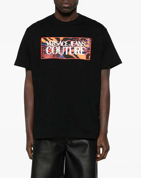 VERSACE JEANS 78GAHE04CJ00E 78UP601 R LOGO PATCH ANIMALIER Мъжка тениска