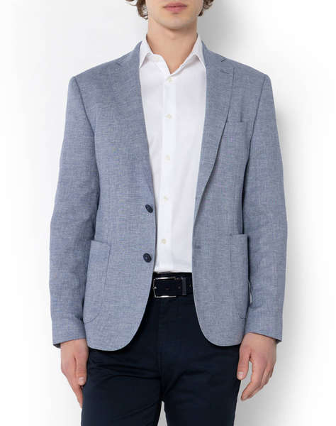 THE BOSTONIANS САКО COTTON LINEN REGULAR FIT