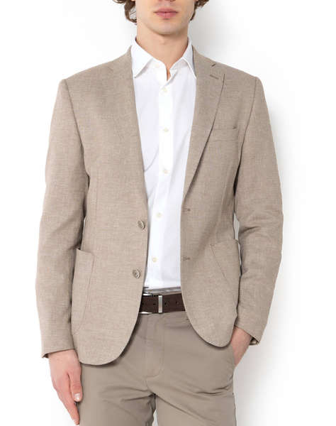 THE BOSTONIANS САКО COTTON LINEN REGULAR FIT
