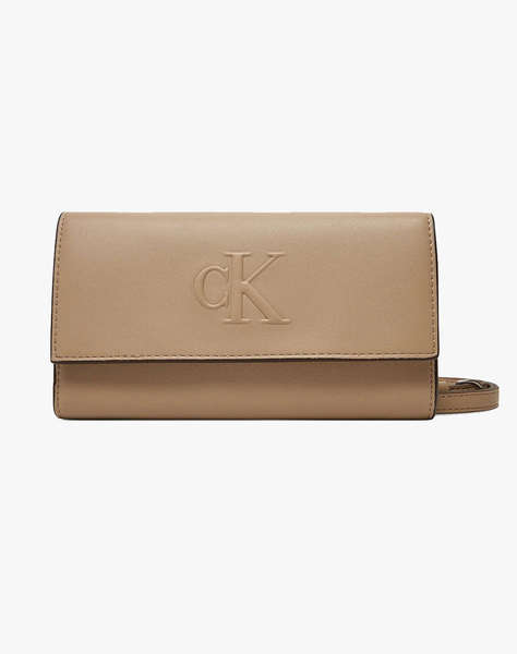 CALVIN KLEIN SCULPTED LONG FOLD STRAP WALLET (Размери: 19 x 11 x 2см.)
